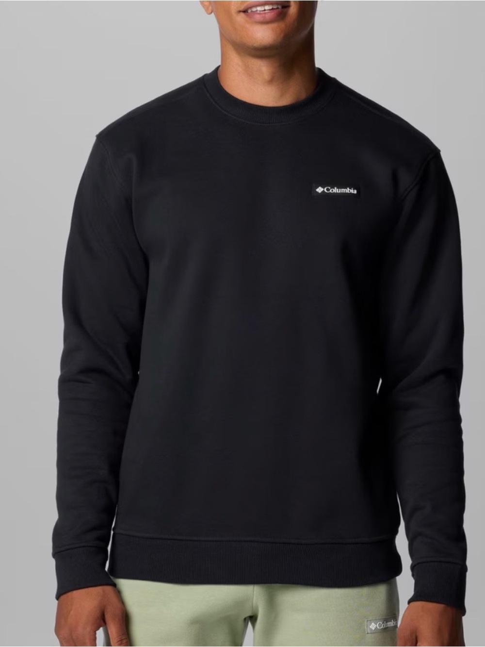 Columbia Black Crewneck Sweatshirt with Small Logo